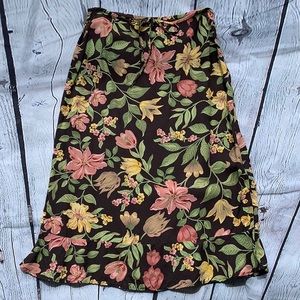 GAP a-line floral flared skirt sz8